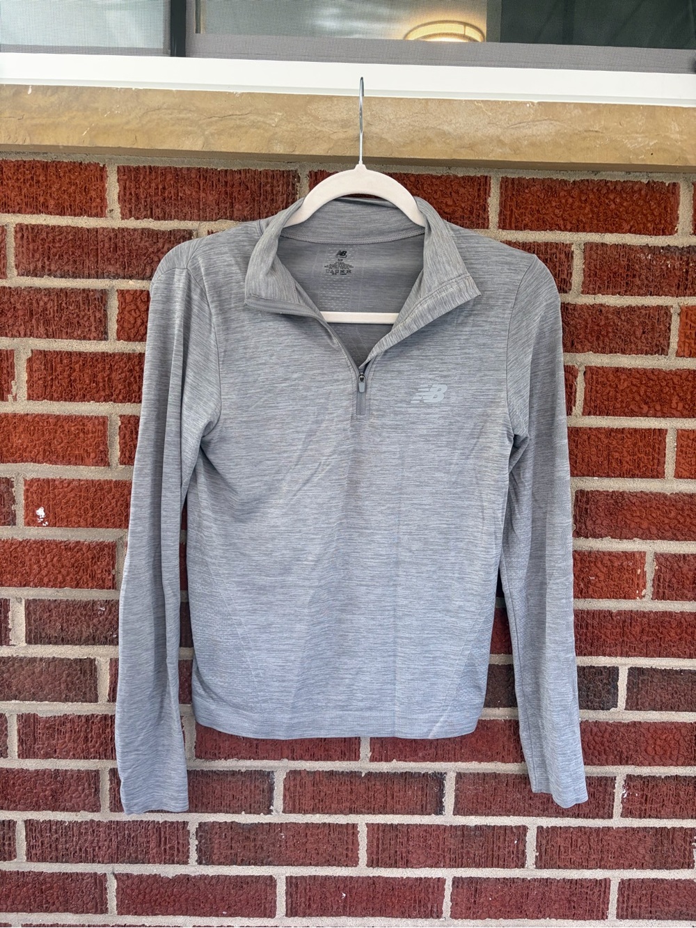 New Balance Men's Light Gray Half-Zip Performance Pullover